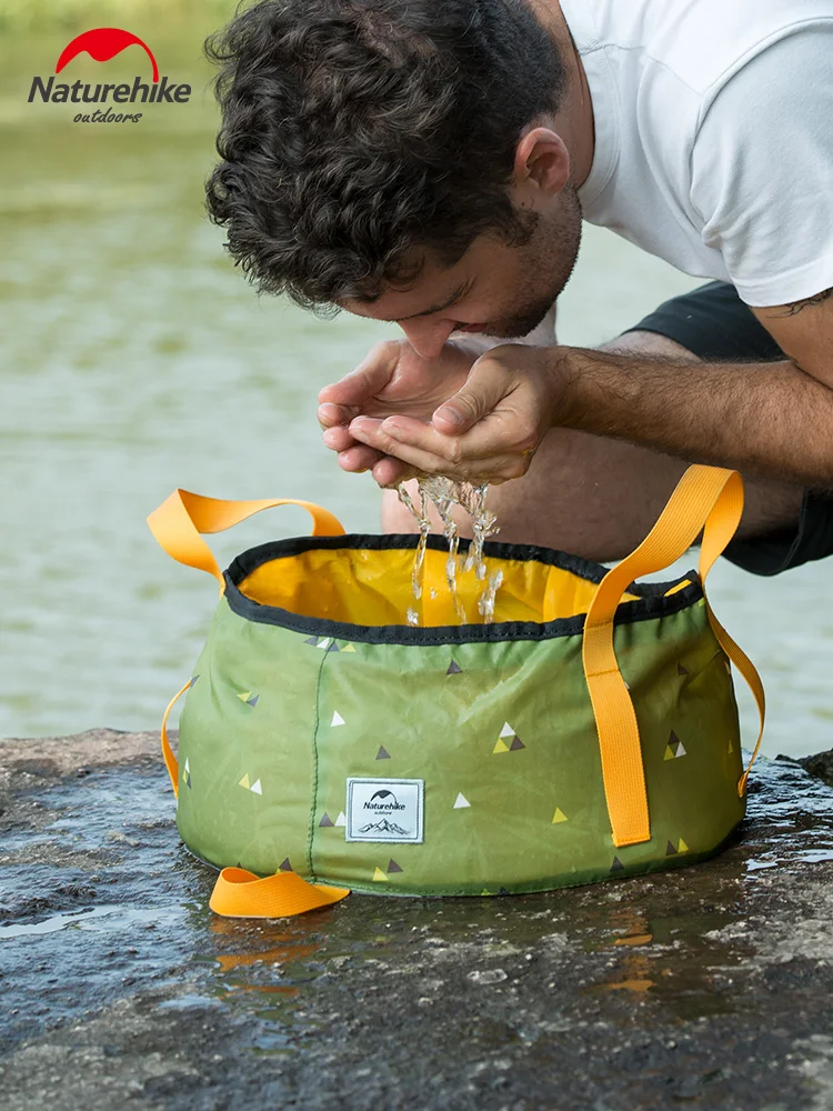 Naturehike, портативное складное ведро для воды 10л, 16Л, емкость для кемпинга, пешего туризма, для ванной, инструменты для бассейна