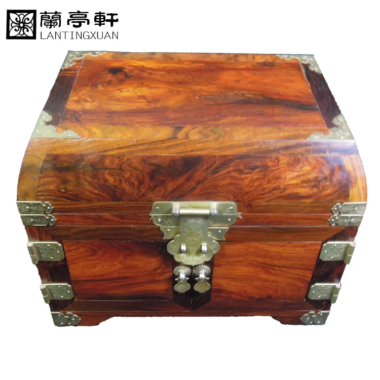

Laos rosewood rosewood jewelry box moon plain mirror box wood carving handicraft collection drawer