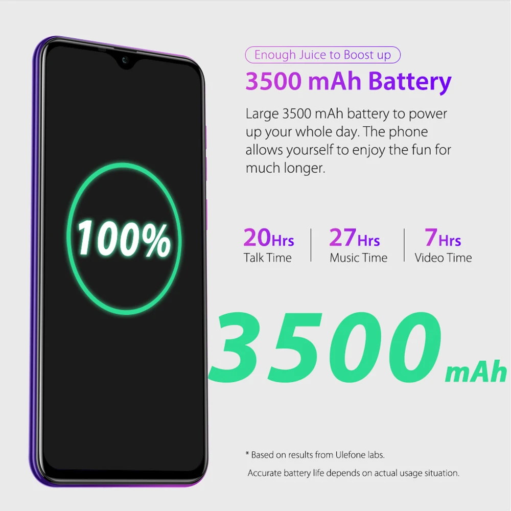 Смартфон Ulefone Note 7, 1 ГБ ОЗУ, 16 ГБМ ПЗУ, 19:9 MT6580A, четырехъядерный, 6,1 дюймов, экран капли воды, 3500 мАч, мобильный телефон на Android 8,1