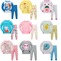 2021 children autumn pajamas clothing set girls cartoon sleepwear suit set kids long sleevedpant 2 piece baby clothes