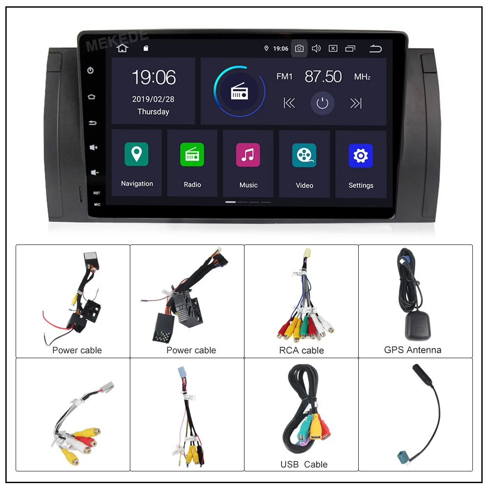 MEKEDE ips экран DSP Android 9 0 автомобильный dvd-плеер для bmw e53 E39 X5 с gps BT Радио RDS USB SD рулевое
