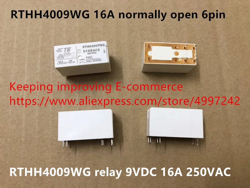Оригинальный новый 100% импорт RTHH4009WG 16A нормально открытый 6pin реле 9VDC 250VAC|Реле| |