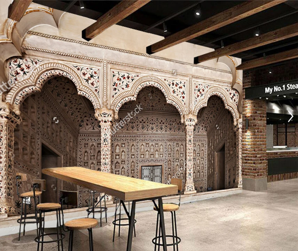 Обои с городским ландшафтом на заказ много АРК Агра фотообои для гостиной дивана