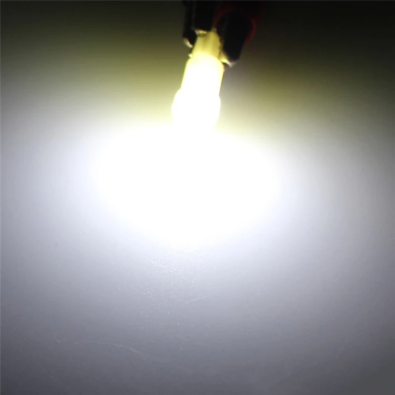 10 шт. Автомобильный светодиодный светильник T5 1SMD, автомобильный Cob светодиодный инструмент, световой индикатор, лампочка для салона автомобиля, светильник для капота автомобиля, пластиковый абажур