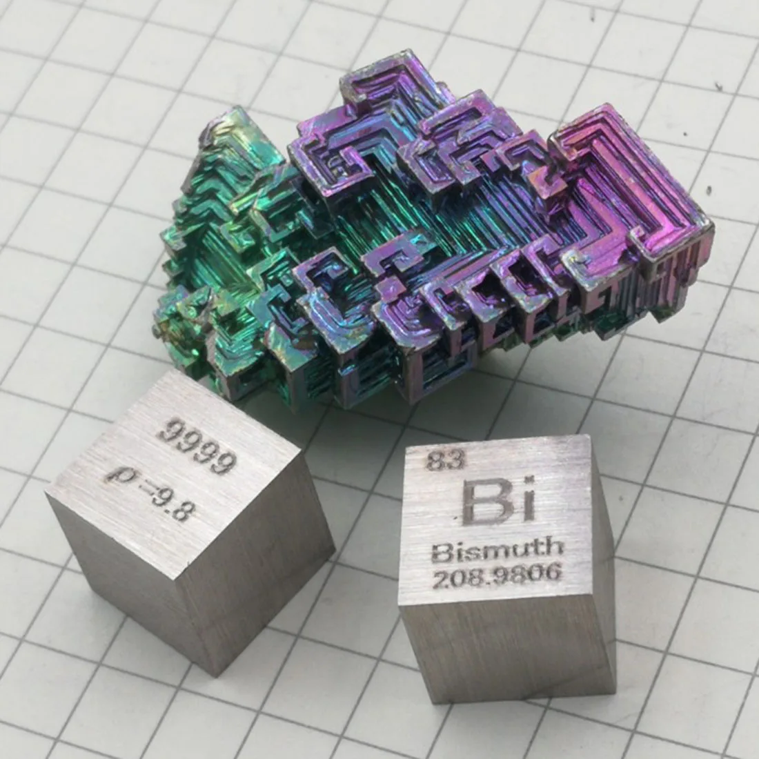 Высокочистый 10x10x10 мм wiredraw Bismuth Cube Периодическая таблица элементов для учебы