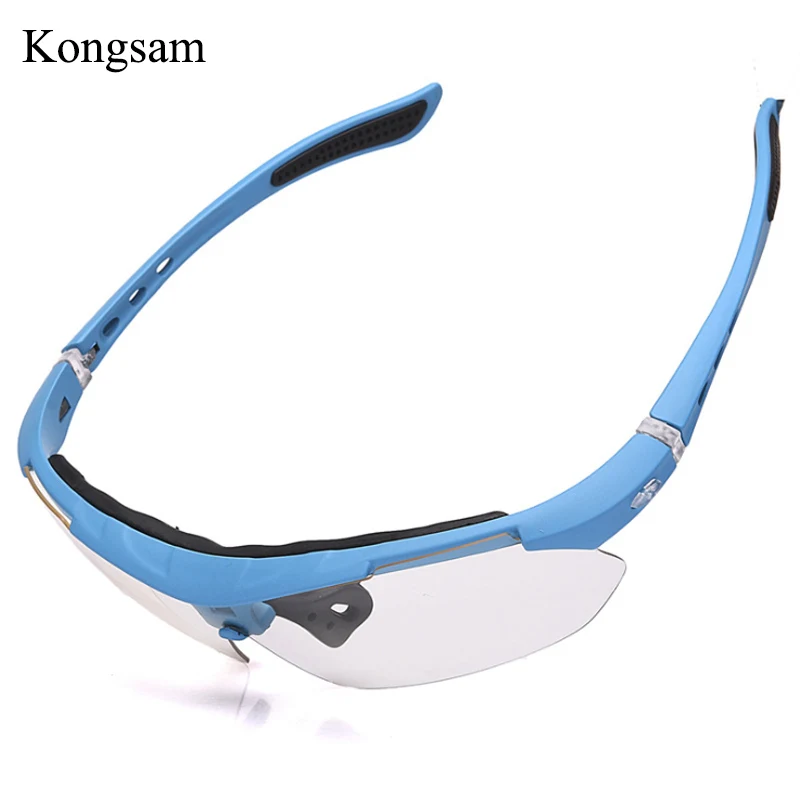 Kongsam Photochromic Cycling Bicycle Bike Glasses Outdoor Sports MTB Sunglasses Goggles Eyewear With Myopia Frame | Спорт и