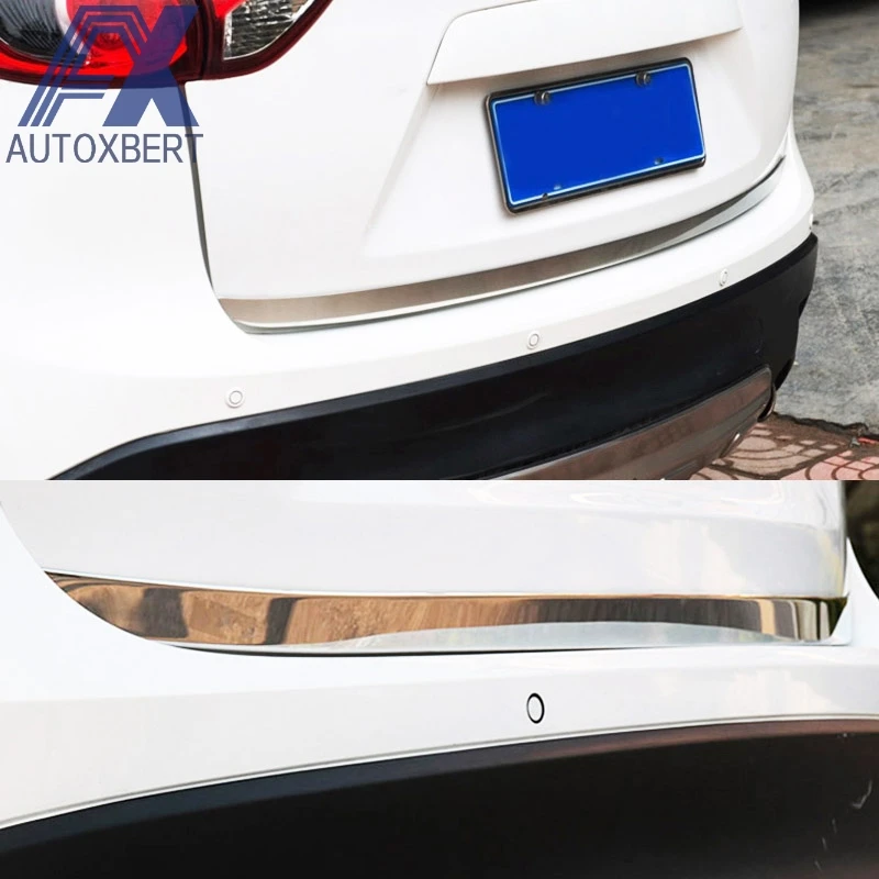 Топор для Mazda Cx-5 Cx5 2012 2013 Chrome Задняя Крышка багажника загрузки край двери Накладка ленты литьевая гарнитура