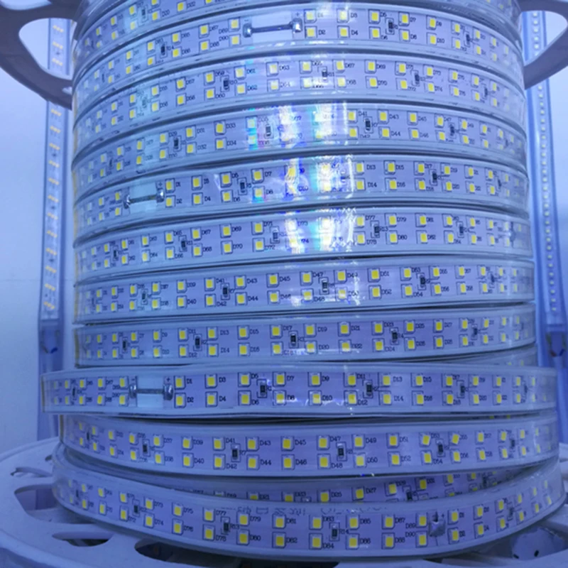Светодиодная лента 2835 DC220V 276 светодиодов/м новая супер яркая двухрядная гибкая