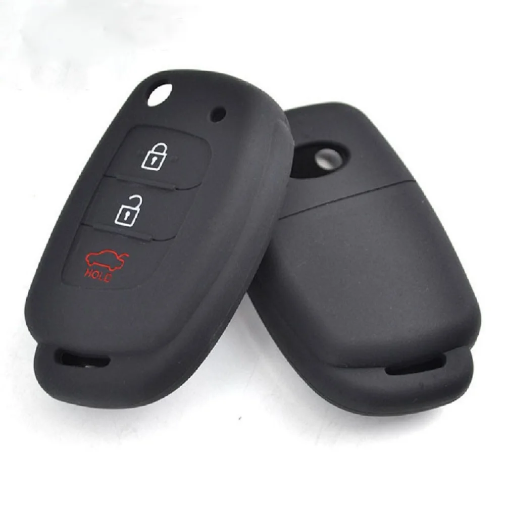 3 кнопки силиконовый Автомобильный Дистанционный флип чехол для ключей подходит