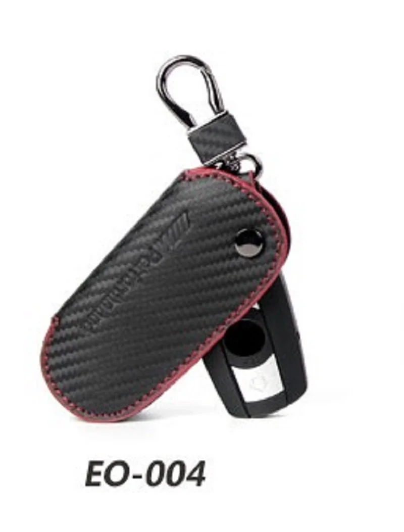 Genuine Leather Carbon Fiber Key Case Black brown border For Bmw E46 E39 E34 F10 X1 X3 X5 X6 Series Car Styling | Автомобили и