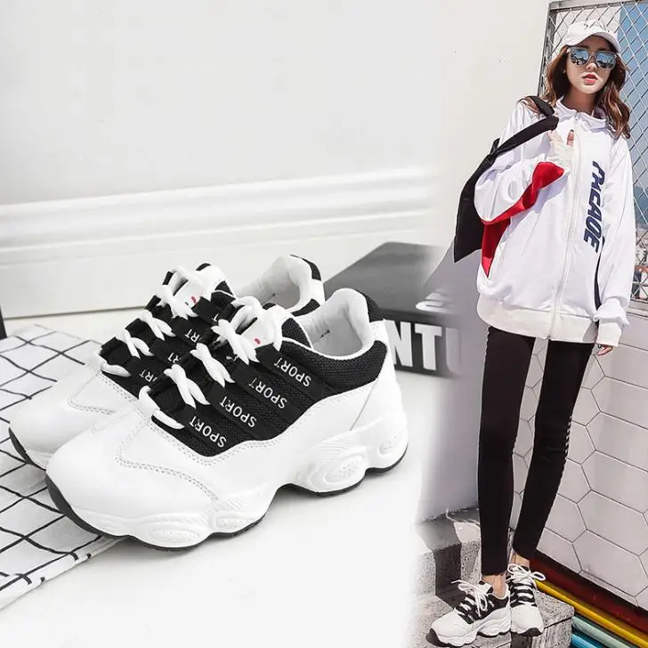 Tenis feminino/Женская обувь белые кроссовки 2019 женская на платформе sapato chaussures scarpe donna