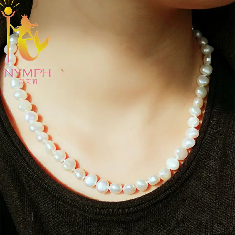 Женское жемчужное ожерелье [NYMPH] из натурального пресноводного жемчуга в стиле