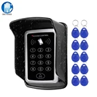 Клавиатура RFID система контроля допуска к двери Водонепроницаемая Защитная крышка непромокаемая наружная 125 кГц EM кардридер Открыватель дверей 10 ключей