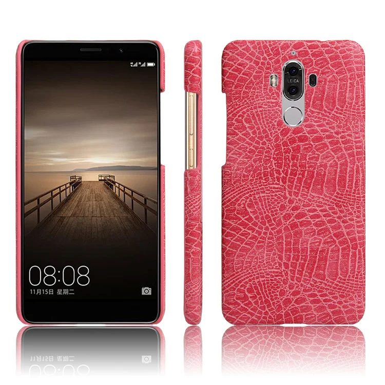 Роскошный крокодил змея текстура кожаный чехол для Huawei Mate 9 Чехол Жесткий Задняя