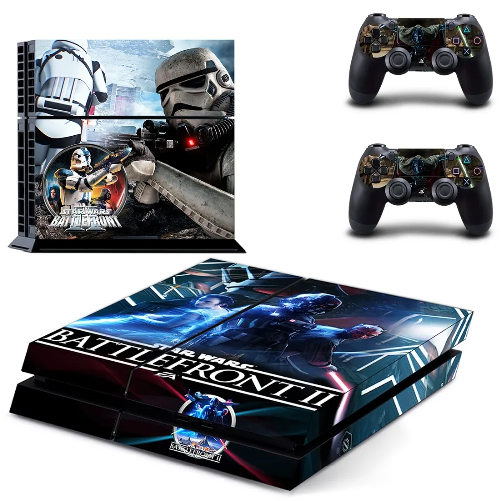 Star Wars battleпередний 2 наклейка для PS4 виниловая наклейка, стикер для консоли sony Playstation 4 и 2 контроллера наклейка для PS4 наклейка