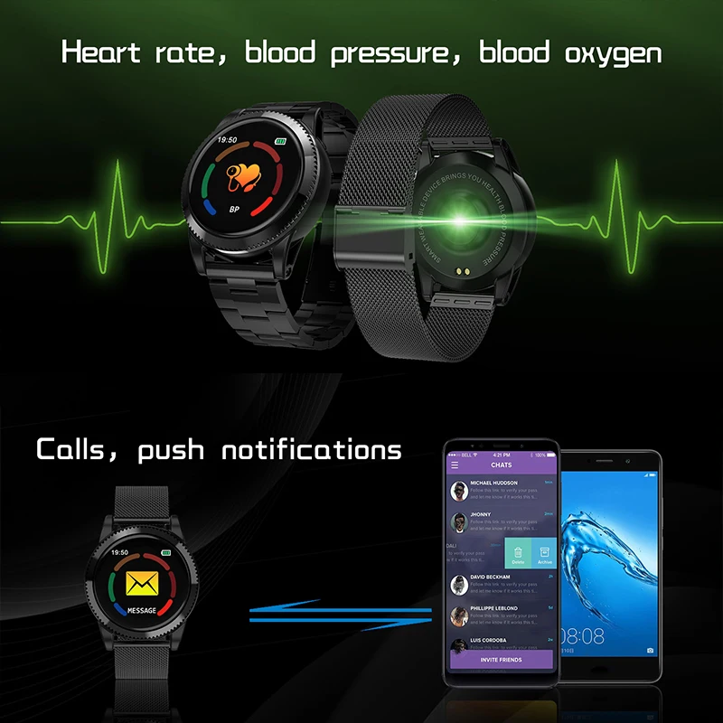 696 M11 Smart Watch 1.3 Round Color Screen Multi-dial Music Control Heart Rate Monitor Smartwatch Men Women | Электроника