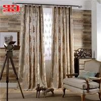 jacquard shiny damask curtains for living room darkening drapes european luxury decoration velvet window treatments single panel
