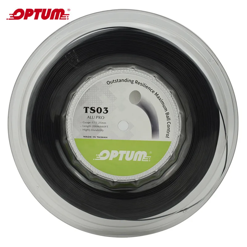 1 Катушка OPTUM TS03 струна для теннисной ракетки guarge 17(1,25 мм) полиэстер тренировочные ракетки строка 200 м/катушка