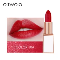 o two o shimmer glitter lipstick cream 20 colors velvet matte lipstick pen waterproof long lasting sexy red lip stick ot044