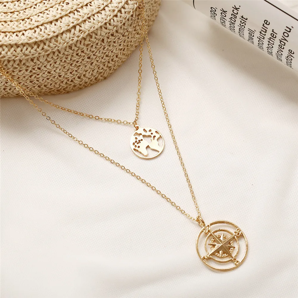 Женское многослойное ожерелье MLING винтажное креативное в стиле ретро с полой