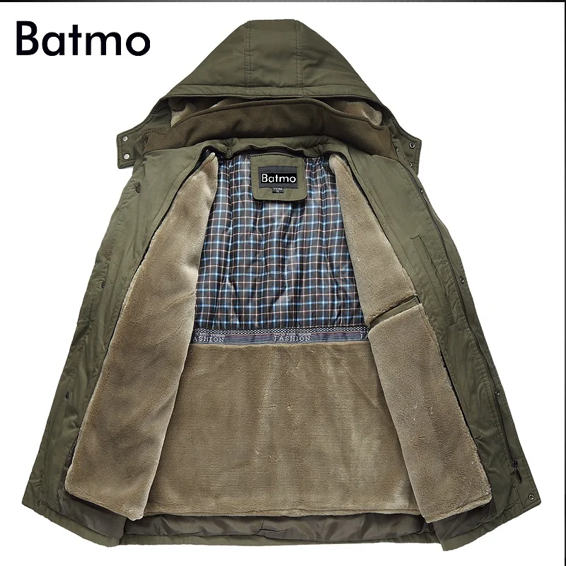 Batmo 2018 Новое поступление зимние высококачественные толстые куртки с капюшоном
