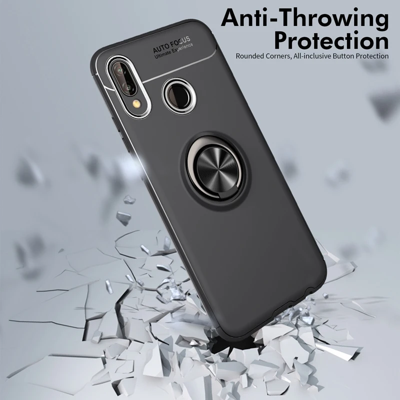 Huawei Honor 10 Lite Honor9 Car Holder 360 Rotate Finger Ring Case For 8 9 Honor10 Phone Soft Back Cover | Мобильные телефоны и