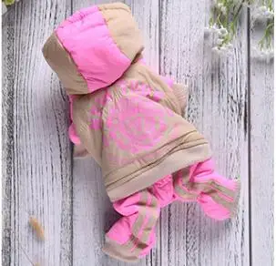 Pink Overall Четыре ноги комбинезон золотой ретривер Одежда для собак Зима Розовый Синий домашнее животное плюс больше размера большие домашние костюмы для чихуахуа мопса Прямая поставка - Цвет: Pink Overall