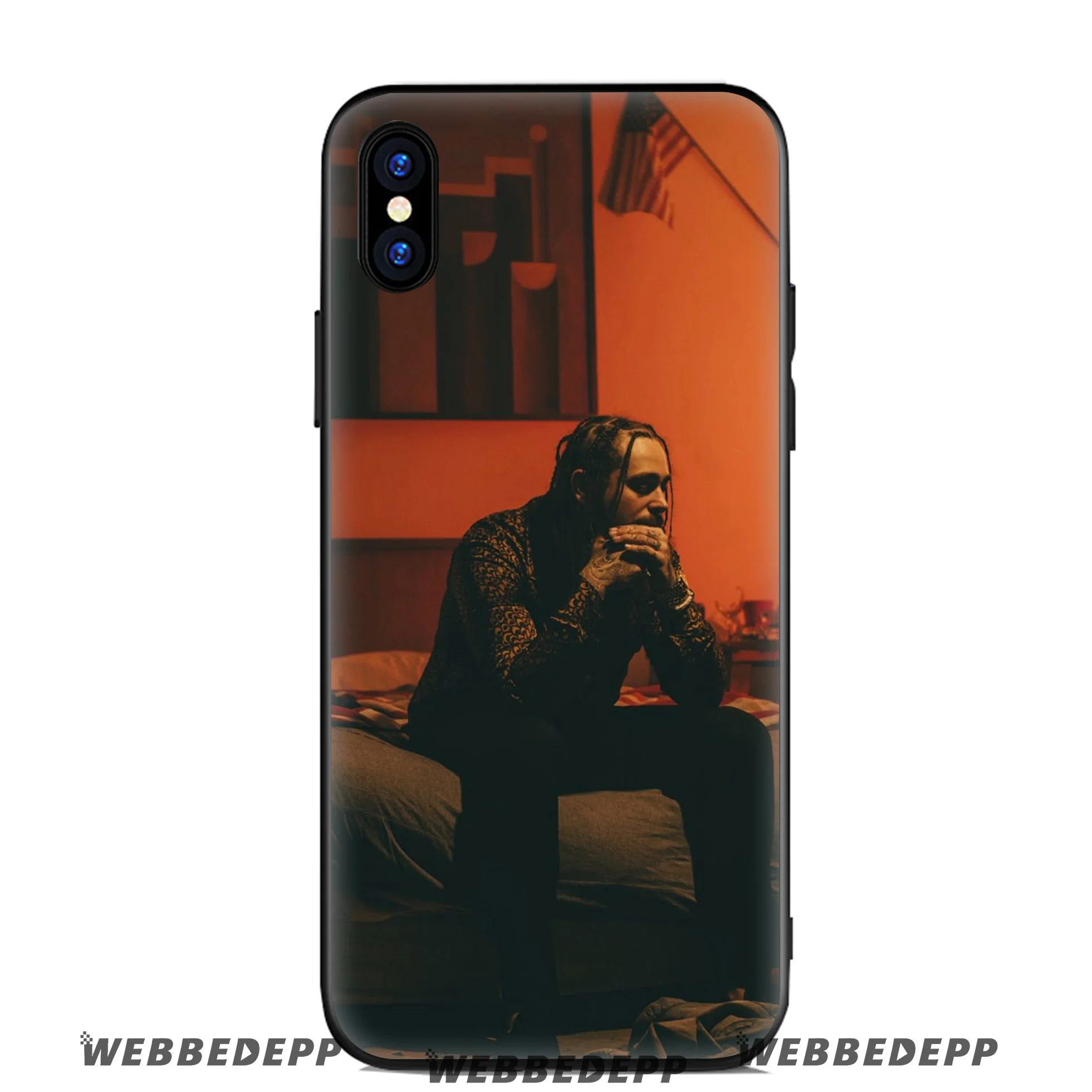 WEBBEDEPP Post Malone PostMalone Soft Silicone Case for Apple iPhone 11 Pro Xr Xs Max X or 10 8 7 6 6S Plus 5 5S SE TPU |