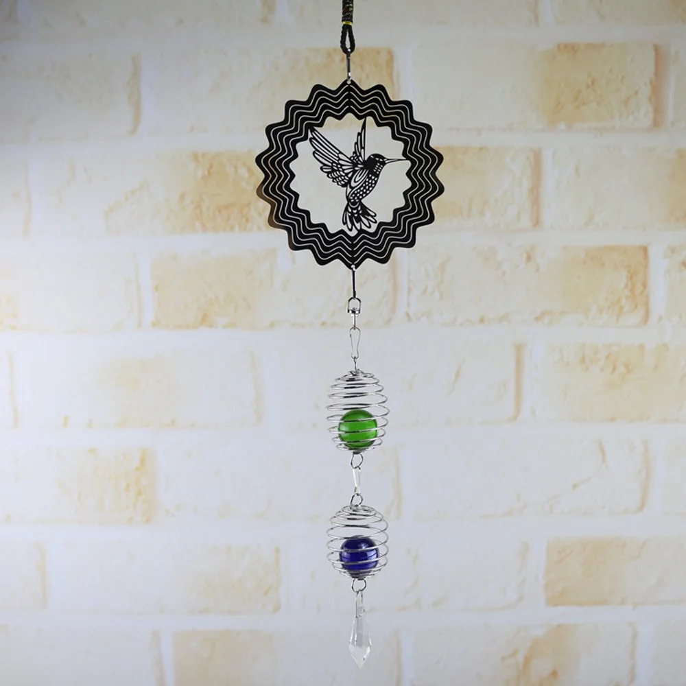 Ветряные куранты Спиннер спиральные вращающиеся Windchime ремесла церковь двора