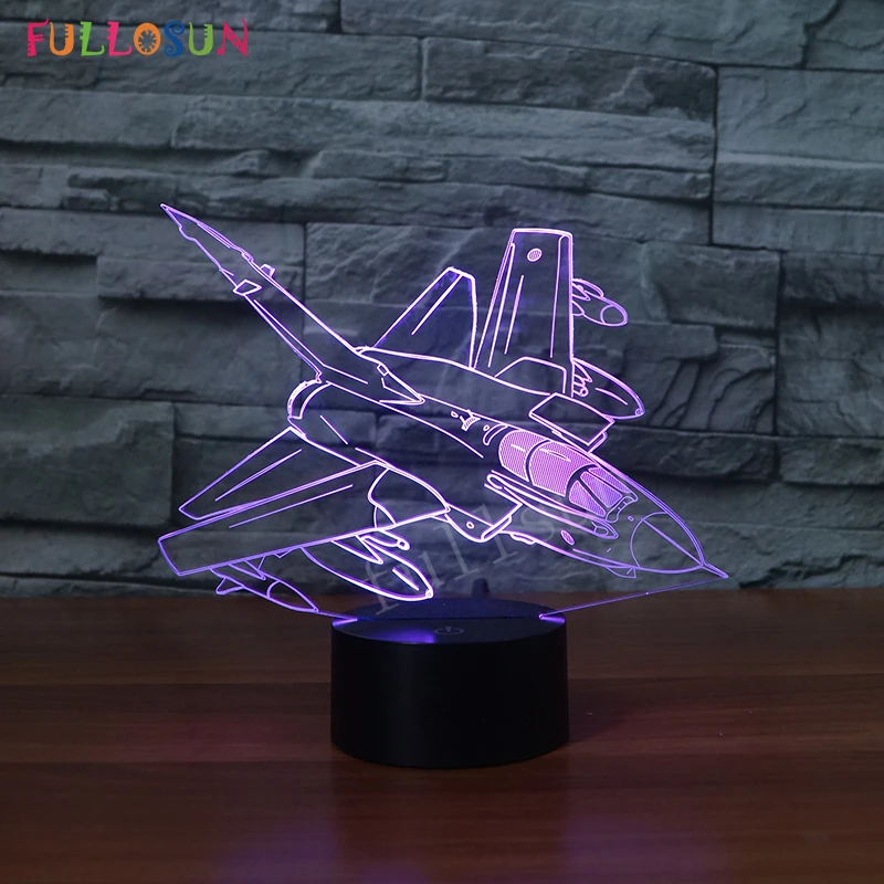USB свет самолет модель настольная лампа гостиная приглушенный ночник светодиодный 3D лампа для подарка