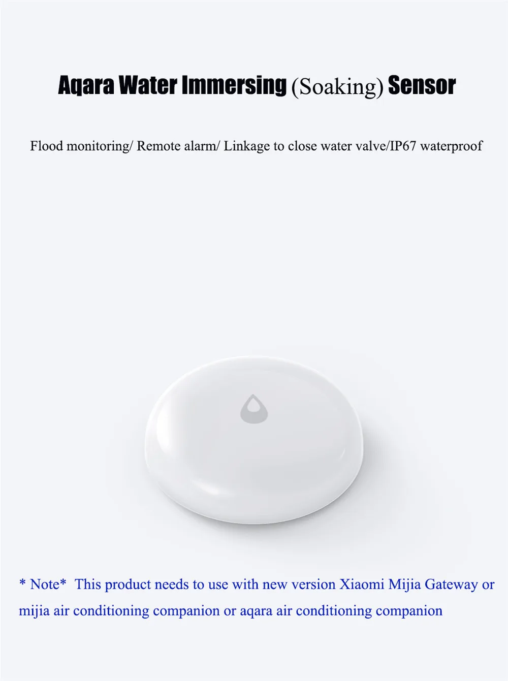 Xiaomi Mijia Aqara IP67 датчик погружения воды детектор утечки воды для дома удаленный сигнал безопасности датчик замачивания