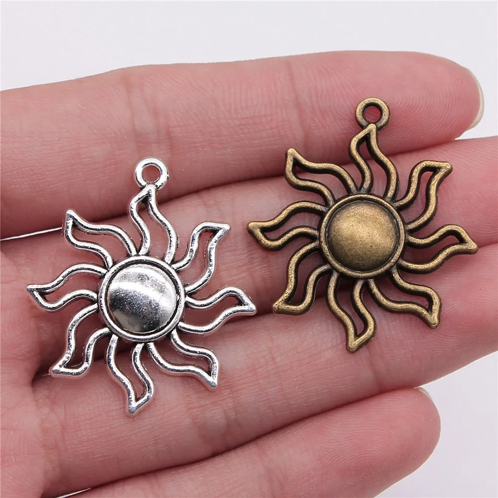 WYSIWYG 3 шт 35x31 мм Подвеска Sun Charm Подвески для изготовления ювелирных изделий