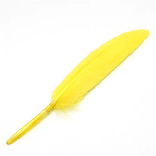 Yellow 50 шт./партия натуральные большие цветные гусиные перья 10-15 см для ремесленных шляп украшения Цветочная композиция материал аксессуары - Цвет: Yellow