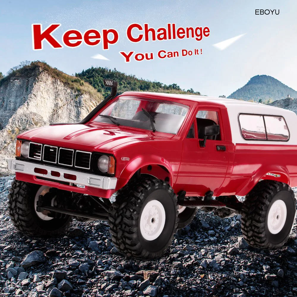 EBOYU WPL C24 1:16 2,4 GHz 4WD RC автомобиль с пультом дистанционного управления гусеничный внедорожник пикап RTR игрушка