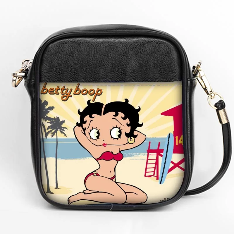 Пользовательские betty boop Моды Sling Bag Для женщин Слинг сумки на ремне кожа мини девушки Tote вечерние сумка DIY Sling Bag - Цвет: 14