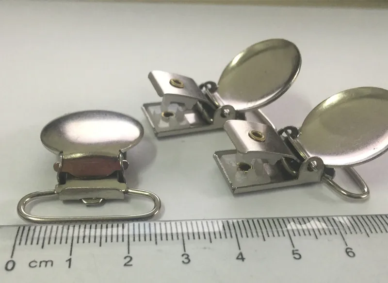 Бесплатная доставка 50 шт./лот Серебряные Зажимы для подтяжек круглой формы