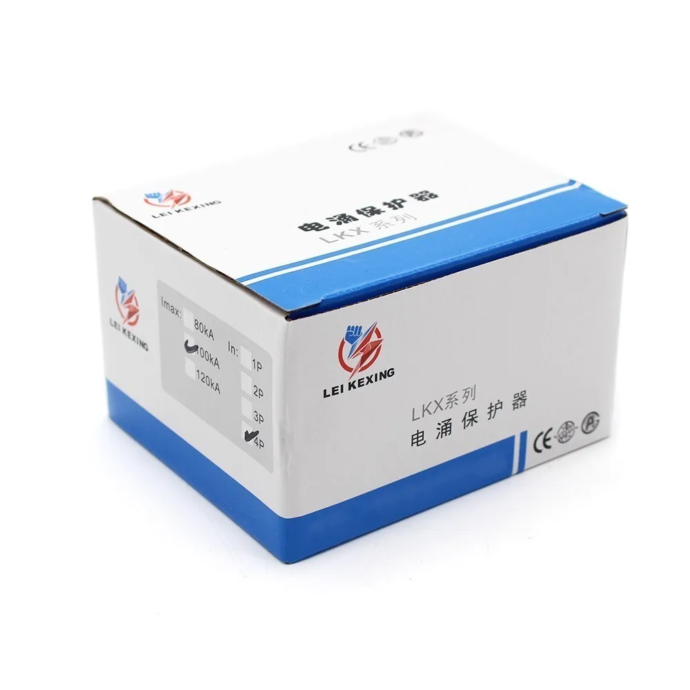 B100 4P 60KA ~ 100KA 385V AC 3P + N SPD домашний стабилизатор напряжения защитный низковольтный