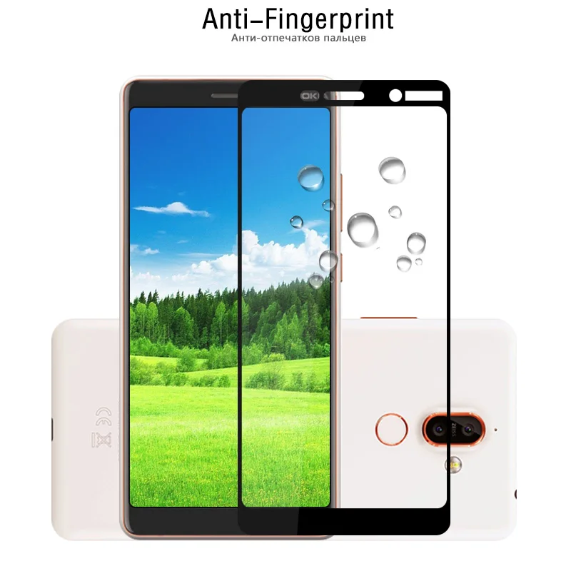 Полное покрытие закаленное стекло для Nokia 7 Plus Защита экрана 6 0 дюймов защитная
