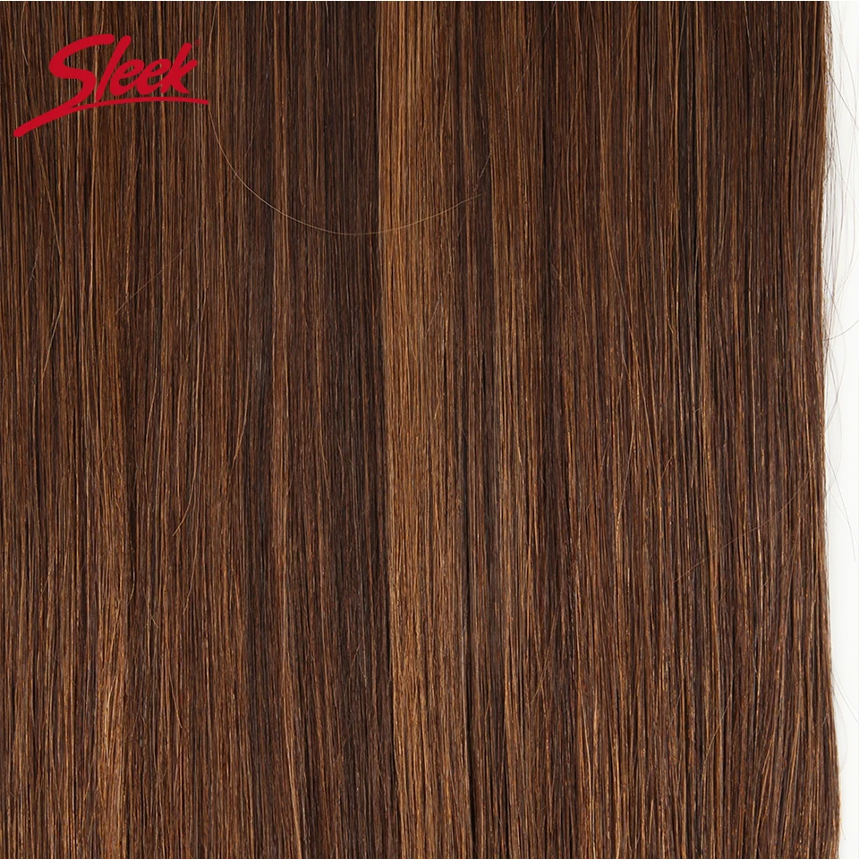 Sleek цвет ful трессы бразильский Remy человеческие волосы Связки шелковистые прямые волосы Weave P FR4-30 цвет человеческих волос химическое наращивание