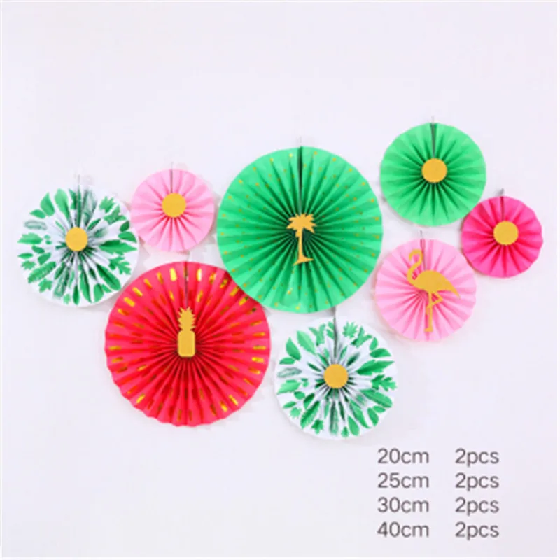 Hot Sale 6pcs/8pcs/set Mixed Size Color Kids Favor Set Hanging Paper Fan For Birthday Wedding Party Decoration | Дом и сад