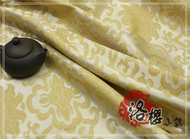 

Jacquard cotton satin cloth costume Chinese clothing bathrobe COS clothing brocade satin fabric rich flowers