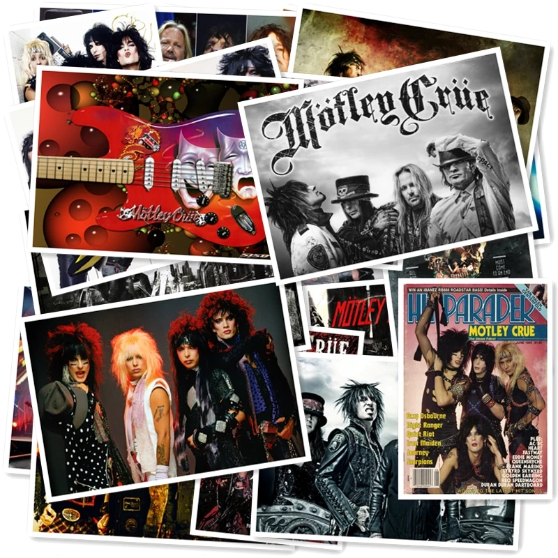 C1-15# Motley Crue Классическая серия наклеек 20/шт ПВХ Коллекция ноутбуков подарок домашний декор холодильник Стайлинг смешанные наклейки s