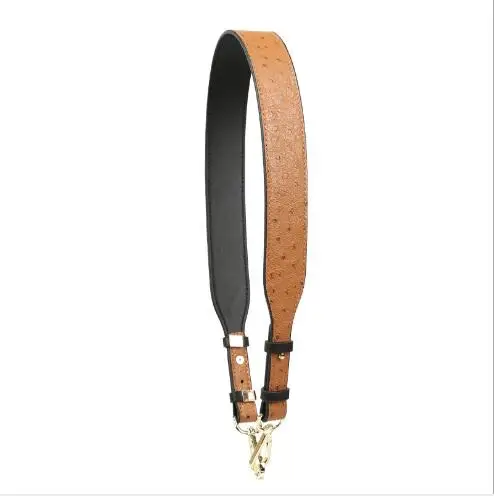 Ostrich brown 2 Модная сумка из спилка с леопардовым дизайном, регулируемый ремень для сумки, трендовая ручка для сумок, аксессуары - Цвет: Ostrich brown 2