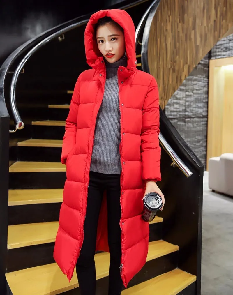 Новинка 2016 зимняя теплая куртка для женщин с капюшоном воротником-стойкой