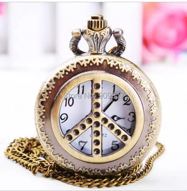 

Vintage bronze Hot sales high quality Hollow out quartz Pocket watches necklace pendant 10 pcs/lot