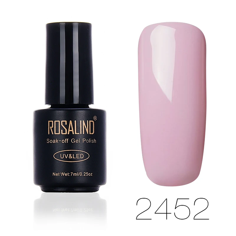 ROSALIND 7 мл Розовый Фиолетовый лак для ногтей цветной гель Vernis Полупостоянный лаки