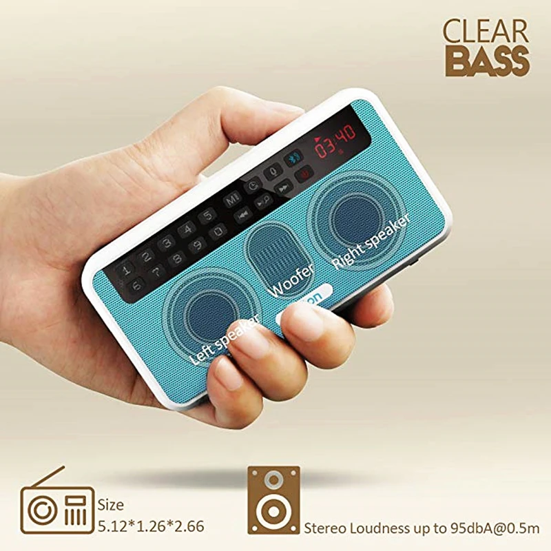 Rolton E500 цифровой fm радио Bluetooth динамик Портативный беспроводной диктофон AM NOAA