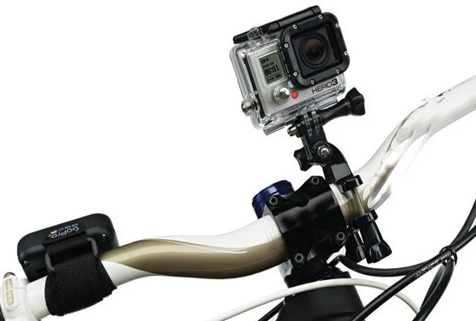 GoPro Велосипед Руль Полюс Крепления Отрегулируйте Держатель для Go Pro Hero 3+ 4 Xiaomi Yi 4 K Sjcam SJ4000 SJ5000 Экен H9 аксессуары крепление для экшн камеры