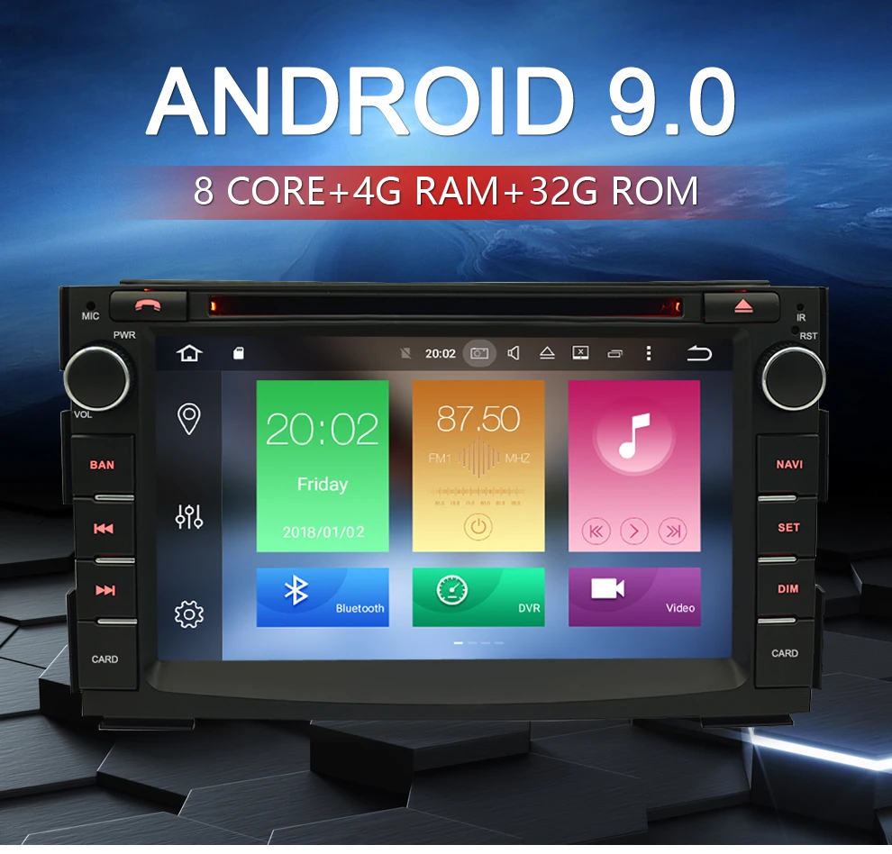 4G ram Android 9,0 автомобильный мультимедийный плеер аудио стерео для Kia Ceed 2010 2011 2012 WiFi RDS DVD 2 Din Видео Радио gps навигация