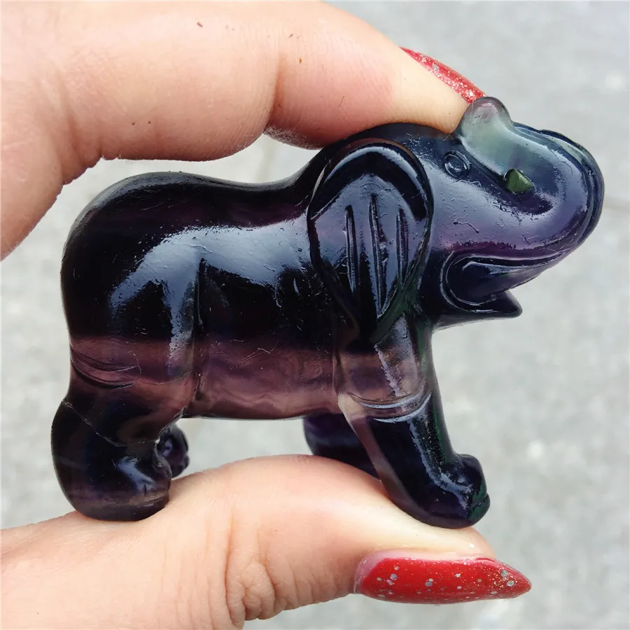 1 шт. декоративная статуя слона из флюорита|Камни| |
